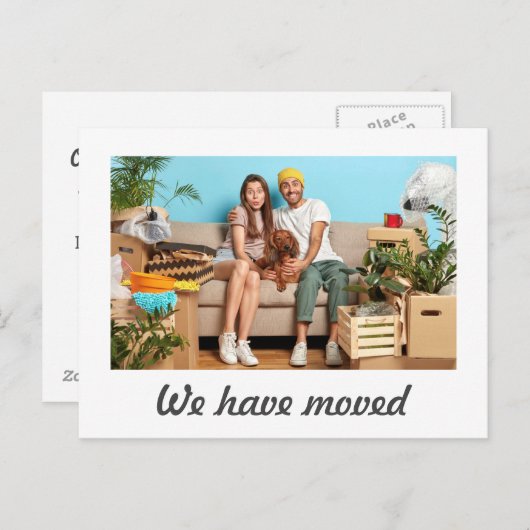 シンプルパーソナライズされたミニマル動の発表 ポストカード (正面/裏面)