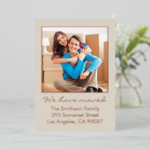 シンプルパーソナライズされたミニマル動の発表 箔シーズンカード (立ち正面)