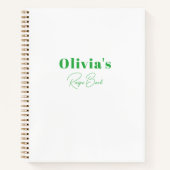 シンプルパーソナライズされたモダンレシピ本 ノートブック (正面)