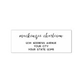 シンプルパーソナライズされたモダン差出人住所 ラバースタンプ (インプリント)