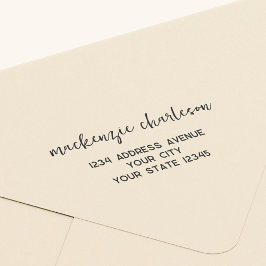 シンプルパーソナライズされたモダン差出人住所 ラバースタンプ