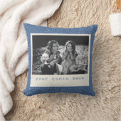 シンプルパーソナライズされたモダン引用文写真 クッション (ブランケット)