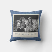 シンプルパーソナライズされたモダン引用文写真 クッション (裏面)