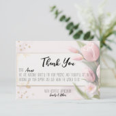 シンプルパーソナライズされたモダン結婚Thanks You Car サンキューカード (スタンド正面)