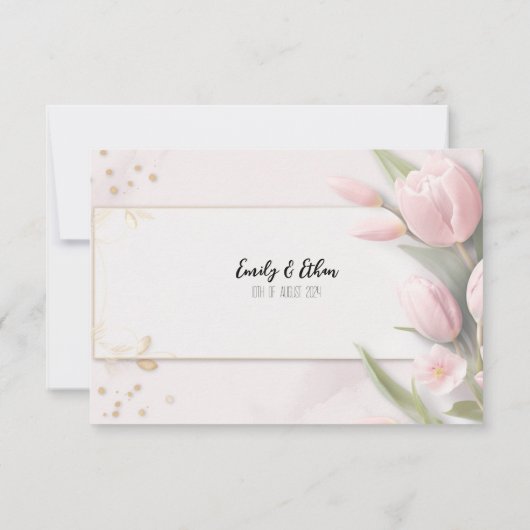 シンプルパーソナライズされたモダン結婚Thanks You Car サンキューカード (裏面)