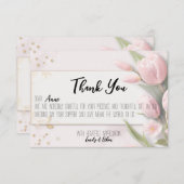 シンプルパーソナライズされたモダン結婚Thanks You Car サンキューカード (正面/裏面)