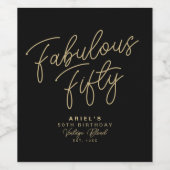 シンプルパーソナライズされたモダン誕生日 ワインラベル (シングルラベル)