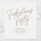 シンプルパーソナライズされたモダン誕生日 ワインラベル (シングルラベル)