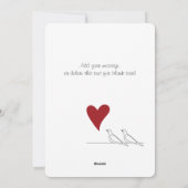 シンプルパーソナライズされたモダン赤いハート シーズンカード (裏面)