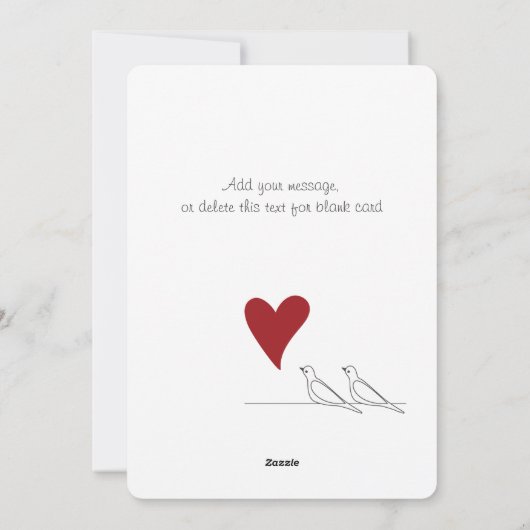 シンプルパーソナライズされたモダン赤いハート シーズンカード (裏面)