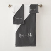 シンプルパーソナライズされたモダン赤いハート バスタオルセット (インサイチュ)