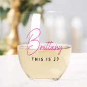 シンプルパーソナライズされたモダン30 ステムなしワイングラス
