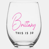 シンプルパーソナライズされたモダン30 ステムなしワイングラス