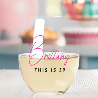 シンプルパーソナライズされたモダン30 ステムなしワイングラス