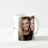シンプルパーソナライズされたモダンBFF最高の友人写真 コーヒーマグカップ (正面右)
