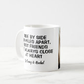 シンプルパーソナライズされたモダンBFF最高の友人写真 コーヒーマグカップ (正面左)