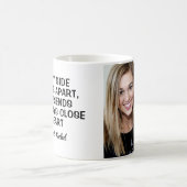 シンプルパーソナライズされたモダンBFF最高の友人写真 コーヒーマグカップ (中央)