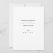 シンプルパーソナライズされたモダンHoliday Photo Card ノートカード (裏面)