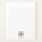 シンプルパーソナライズされたロゴ文字企業の プランナー手帳 (裏面)