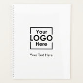 シンプルパーソナライズされたロゴ文字企業の プランナー手帳 (正面)