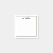 シンプルパーソナライズされた先生名プロフェッショナル ポストイット (正面)