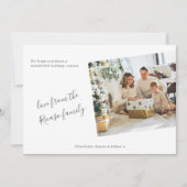 シンプルパーソナライズされた写真クリスマスツリー シーズンカード (正面)
