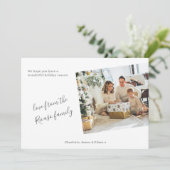 シンプルパーソナライズされた写真クリスマスツリー シーズンカード (スタンド正面)