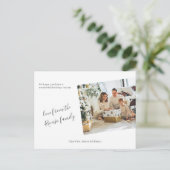 シンプルパーソナライズされた写真クリスマス ポストカード (スタンド正面)