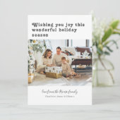 シンプルパーソナライズされた写真 シーズンカード (スタンド正面)