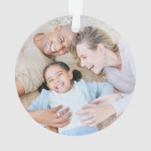 シンプルパーソナライズされた名写真クリスマス オーナメント (裏面)
