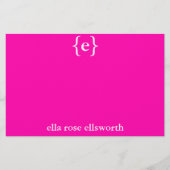 シンプルパーソナライズされた固定 便箋 (正面)