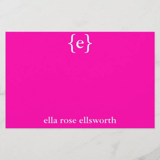 シンプルパーソナライズされた固定 便箋 (正面)