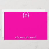 シンプルパーソナライズされた固定 便箋 (正面/裏面)