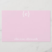 シンプルパーソナライズされた固定 便箋 (正面)