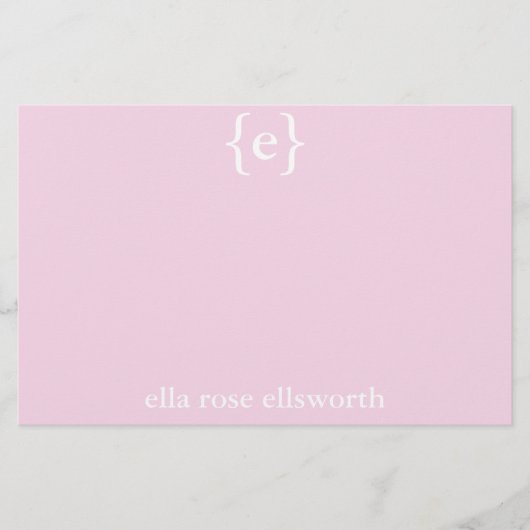 シンプルパーソナライズされた固定 便箋 (正面)