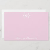 シンプルパーソナライズされた固定 便箋 (正面/裏面)