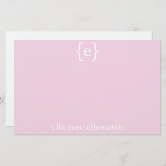 シンプルパーソナライズされた固定 便箋 (正面/裏面)