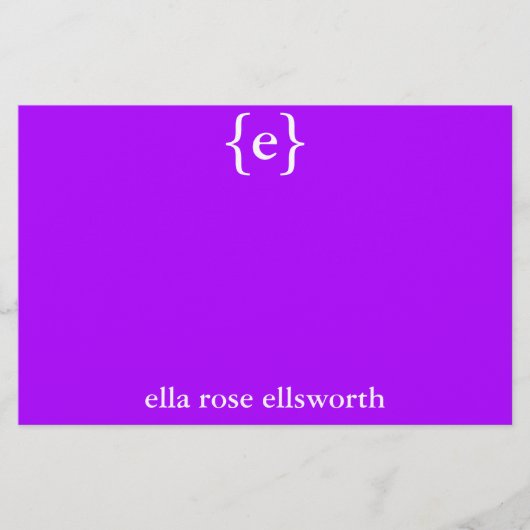 シンプルパーソナライズされた固定 便箋 (正面)