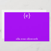 シンプルパーソナライズされた固定 便箋 (正面/裏面)