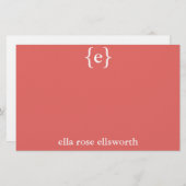 シンプルパーソナライズされた固定 便箋 (正面/裏面)