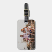 シンプルパーソナライズされた家族の写真 ラゲッジタグ (正面縦)