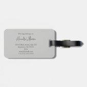 シンプルパーソナライズされた家族の写真 ラゲッジタグ (裏面横)