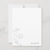 シンプルパーソナライズされた文具フラットノートカード ノートカード (正面)