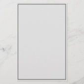 シンプルパーソナライズされた文具紙 |グレー 便箋 (裏面)