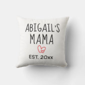 シンプルパーソナライズされた母プレゼント クッション (裏面)