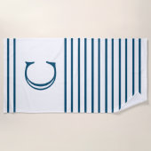 シンプルパーソナライズされた海青 ビーチタオル (正面)