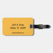 シンプルパーソナライズされた温黄 ラゲッジタグ (裏面横)