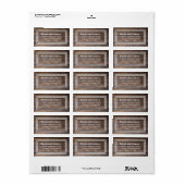 シンプルパーソナライズされた素朴住所 シール (フルシート)