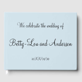 シンプルパーソナライズされた結婚説明書 ゲストブック