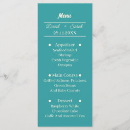 シンプルパーソナライズされた結婚DD メニュー